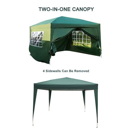  Kinbor Patio Canopy Tent, Pop Up Shelter, Portable Sports Cabana for Hiking, Camping, Fishing, Picnic, Family Outings