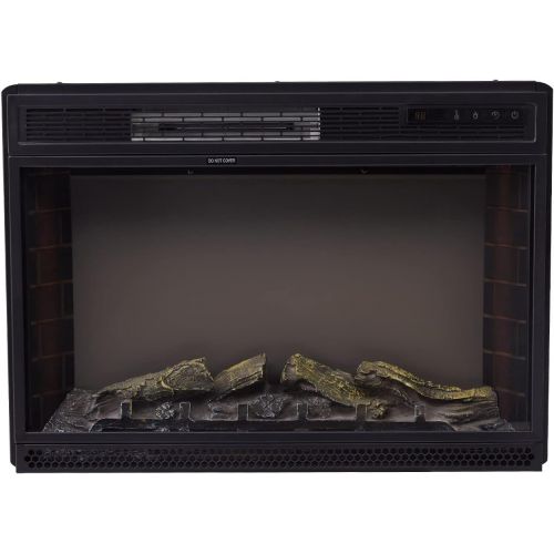  kinbor Electric Fireplaces with Heater, Freestanding & Recessed Electric Fireplace Inserts Glass Door, Remote Control 750W-1500W with Timer, Colorful Flame Option, 28 Inches Wide