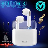 Kindak Wireless-Earbuds-Bluetooth-Earphones-Headphones, Earbuds in-Ear Noise Cancelling Earbuds Earpiece with Mic Charging Case Earbuds, Sport Running Mini Stereo Bass Earbuds for iOS And