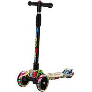 Kinder Roller Dreiradscooter Roller 2-6-8-12 Vierrad-Blitz-Schaukel-Pendelauto fuer Kinder FANJIANI (Farbe : A, groesse : 3cm)