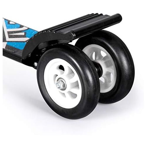  Kinder Roller Dreiradscooter Roller mit DREI Radern faltender Roller-Gleitblock-doppeltes hinteres Rad Yo Auto 3-6-9 Skateboard FANJIANI (Farbe : Schwarz)