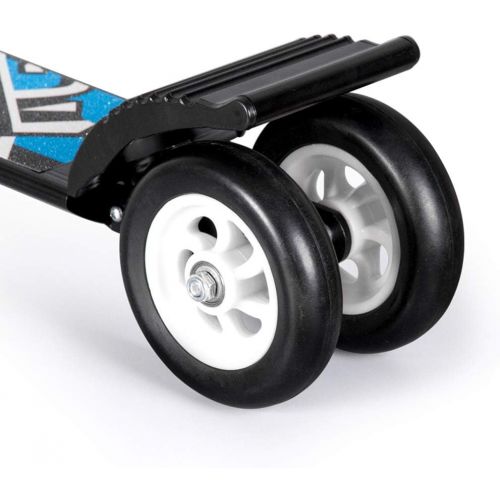  Kinder Roller Dreiradscooter Roller mit DREI Radern faltender Roller-Gleitblock-doppeltes hinteres Rad Yo Auto 3-6-9 Skateboard FANJIANI (Farbe : Schwarz)