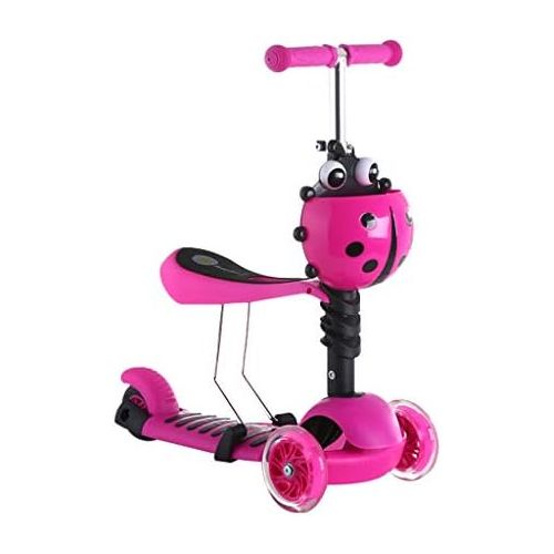  Kinder Roller Dreiradscooter Roller Kinder Yo Auto 3-6 Jahre alt Baby kann EIN Anfanger Pedal Paddel nehmen FANJIANI (Farbe : Rosa, groesse : B)