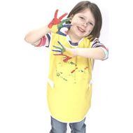 [아마존베스트]KinderSmock Sleeveless Vinyl Art Smock Yellow 37 L x 15 W