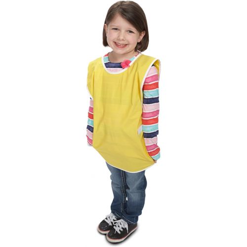  [아마존베스트]KinderSmock Sleeveless Vinyl Art Smock Yellow 37 L x 15 W