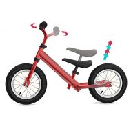 Kinderfahrrader Kinder Fahrrad,Kostenloser fahrradverleih fuss Kind Geburtstagsgeschenk Sport Balance Fahrrad Baby Twin Bike Schiebe-Walker-Rot A 35.4Zoll