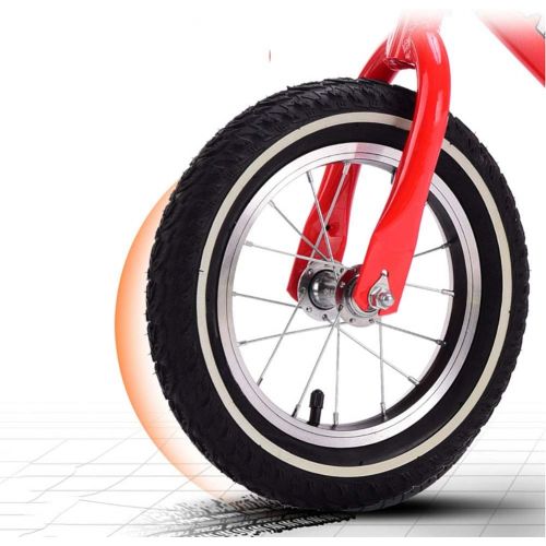  Kinderfahrrader Kinder Fahrrad,Kostenloser fahrradverleih fuss,Kinder Scooter 2-3-4-6 jahrige Baby schiebe-LKW Sport Balance Fahrrad-Rot A 34.2Zoll