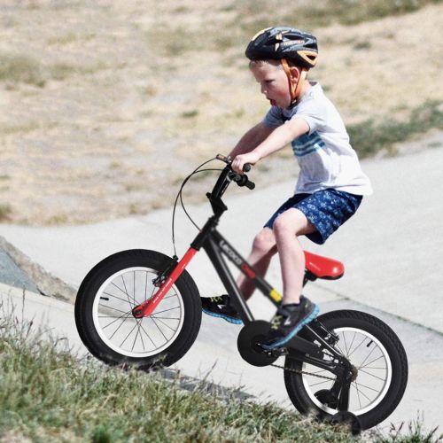  Kinderfahrraeder Sport & Freizeit Fahrrad Geschwindigkeit Fahrrad Mountainbike Kind Fahrrad Fahrrad 14 Zoll Schlitten Fahrrad (Color : Black, Size : 14inch(104 * 17.5 * 55cm))