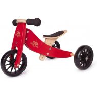 Kinderfeets TinyTot 2-in-1 Wooden Balance Bike and Tricycle - Easily Convert from Bike to Trike Sustainable and Eco-Friendly Adjustable Riding Balance Toy for Kids and Toddlers (Ch