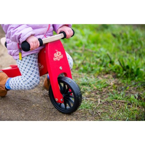  Kinderfeets TinyTot 2-in-1 Wooden Balance Bike and Tricycle - Easily Convert from Bike to Trike Sustainable and Eco-Friendly Adjustable Riding Balance Toy for Kids and Toddlers (Ch