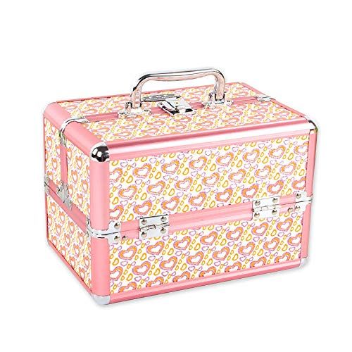  Kindlov Cosmetics Case Make-up Box Large Capacity High Capacity Portable Cosmetic Case For Travel Accessories Shampoo Body Wash Personal Items Storage With Extendable Trays Travel Train Ar
