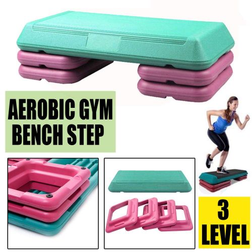  Kinelo 29 Fitness Aerobic Step Platform with 4 Adjustable Risers 4” 6” 8” Exercise Stepper for Home Gym & Cardio Workout