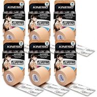 Kinesio Taping - Elastic Therapeutic Athletic Tape Tex Classic - Beige - 2 in. x 13 ft - 6 Pack