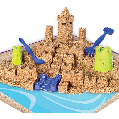  [아마존베스트]Kinetic Sand Beach Sand Kingdom Playset with 3lbs of Beach Sand, for Ages 3 and Up