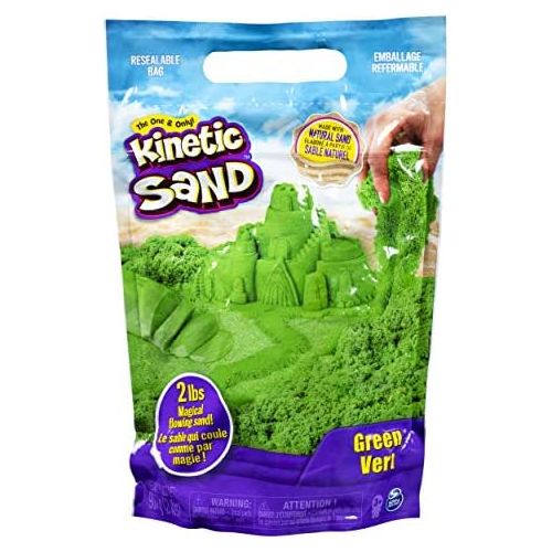  [아마존베스트]Kinetic Sand The Original Moldable Sensory Play Sand, Green, 2 Pounds