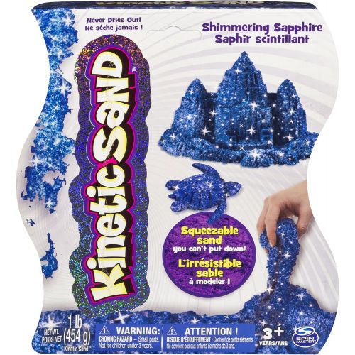  [아마존베스트]Kinetic Sand, 1Lb Shimmering Blue Sapphire Magic Sand for Ages 3 & Up