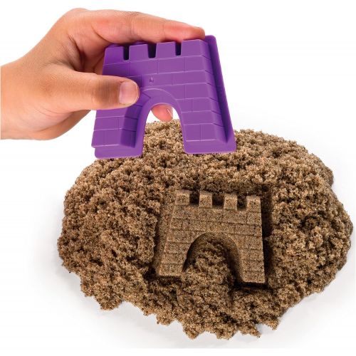  Kinetic Sand, Beach Day Fun Playset with Castle Molds, Tools, and 12 oz. of Kinetic Sand for Ages 3 and Up