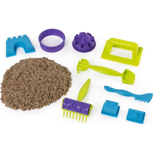  Kinetic Sand, Beach Day Fun Playset with Castle Molds, Tools, and 12 oz. of Kinetic Sand for Ages 3 and Up