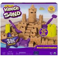 Kinetic Sand Beach Sand Kingdom Playset with 3lbs of Beach Sand, for Ages 3 and Up