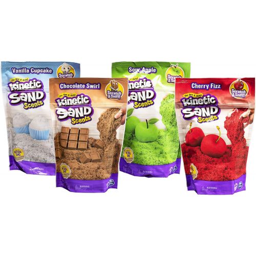  [아마존베스트]Kinetic Sand Scents, 32oz 4-Pack of Cherry, Apple, Chocolate and Vanilla Scented