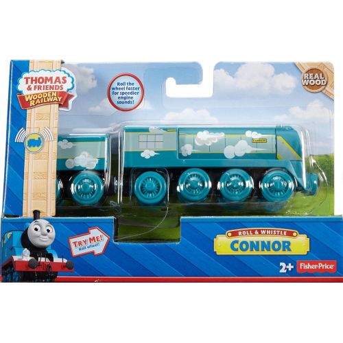  King's Gifts and Things and ships from Amazon Fulfillment. Fisher-Price Thomas & Friends Wooden Railway, Roll & Whistle Connor - Battery Operated