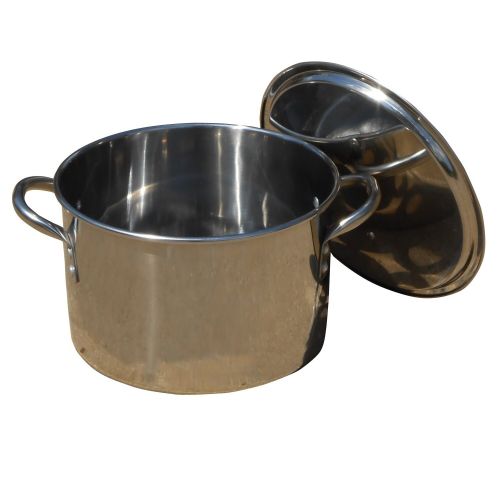  King Kooker Polished Stainless Steel Pot with Lid by King Kooker