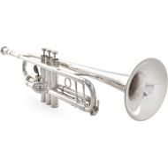 King 2055 Silver Flair Intermediate Bb Trumpet - 1st Slide Trigger - Silver Plated