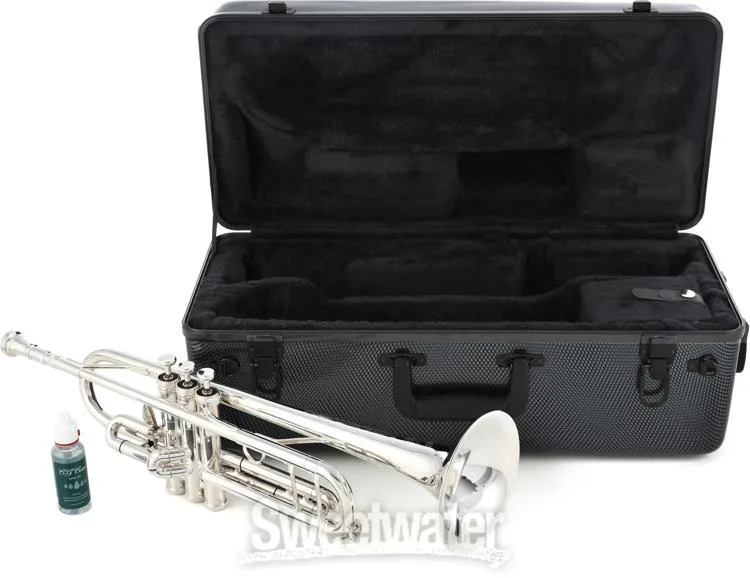  King 2055 Silver Flair Intermediate Bb Trumpet - 1st Slide Trigger - Silver Plated