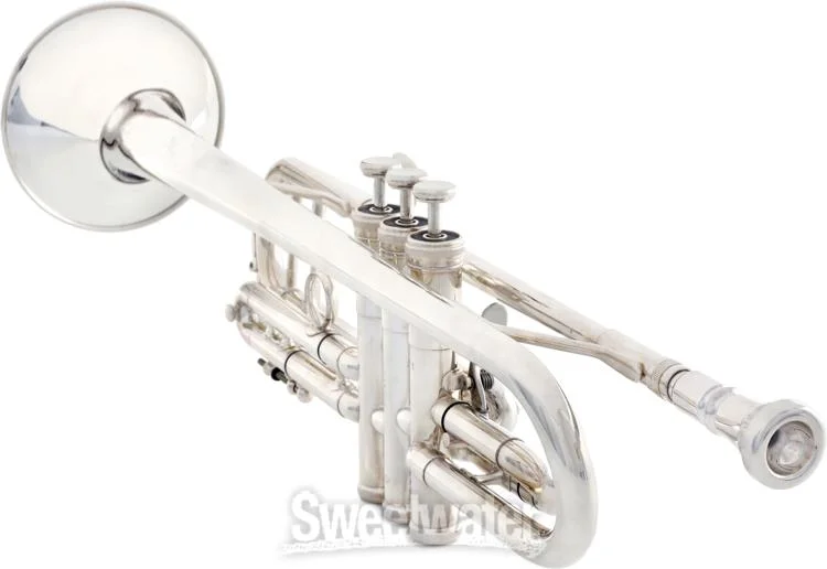  King 2055 Silver Flair Intermediate Bb Trumpet - 1st Slide Trigger - Silver Plated