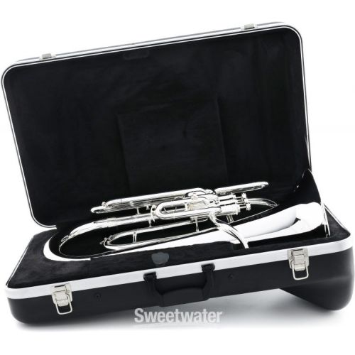 King Legend Soloist Intermediate 4-valve Euphonium and The Hug Stand - Silver-plated