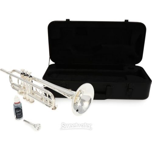  King KTR412S Marching Bb Trumpet Dent and Scratch - Silver-plated B-stock