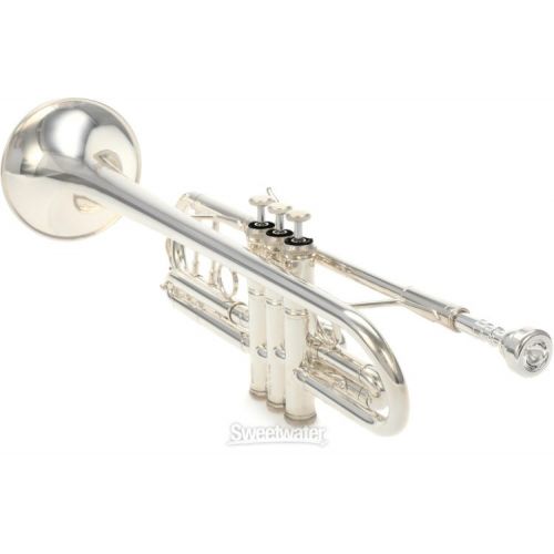  King KTR412S Marching Bb Trumpet Dent and Scratch - Silver-plated Demo