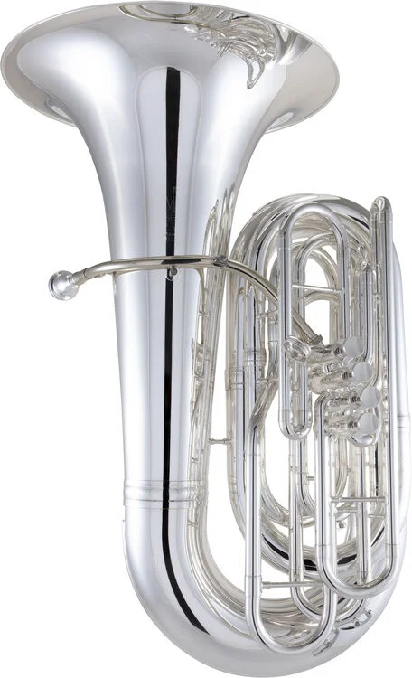  King 2341W Intermediate 4-valve BBb Tuba - Silver-plated with Case