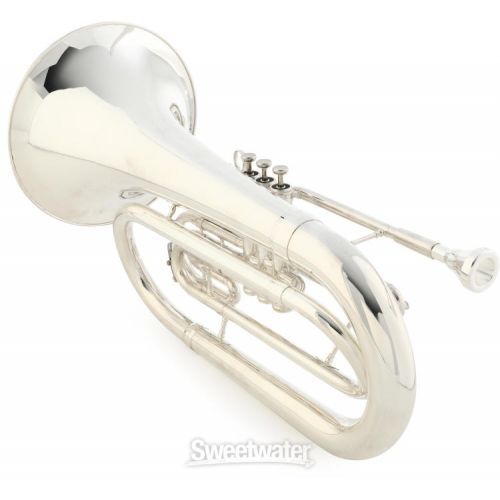  King 1127S Ultimate Series Bb Marching Baritone - Silver-plated