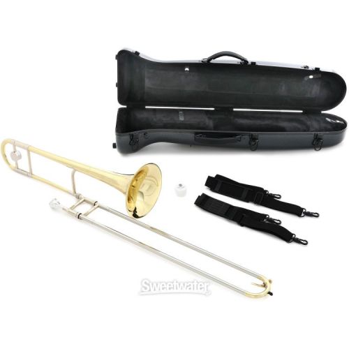  King 2B Legend Professional Tenor Trombone with Dual Bore and Yellow Brass Bell - Clear Lacquer