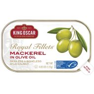 King Oscar Skinless & Boneless Mackerel Fillets in Olive Oil, 4.05 Ounce (Pack of 12)
