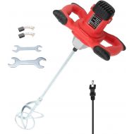 [아마존베스트]2100W Mortar Mixer, King Showden 110V Electric Mortar Mixer Anti-Slip Handheld 6-Speed with Carbon Brush & Hexagon Wrench for mid-viscosity liquids, including plaster, cement, mort