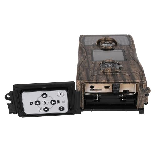  King Wisdom Camera 12MP 1080P Full HD Game & Hunting Camera with 48pcs IR LEDs Night Vision up to 65ft20m IP55 Waterproof 0.2s-0.6s Trigger Speed for Wildlife Observation and Secu