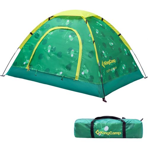  KingCamp Campingzelt Kinderzelt & Kinderschlafsack, Spielzelt fuer 2 Personen, Indoor Outdoor