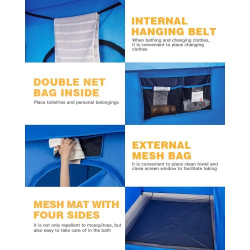  [아마존베스트]KingCamp Oversize Outdoor Easy Up Portable Dressing Changing Room Shower Privacy Shelter Tent