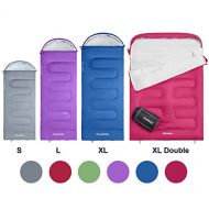 [아마존핫딜]KingCamp Oasis Serie Deckenschlafsacke mit Kopfteil Kinder & Erwachsene/Einzelschlafsacke & Doppelschlafsacke / 4 Jahreszeiten