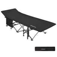 KingCamp Camping Cot Oversized for Adults 30 Wide 440 lbs Capacity, XXL Heavy Duty Folding Sleeping Bed Aluminum Frame with 1200D Jacquard Oxford Fabric for Indoor & Outdoor