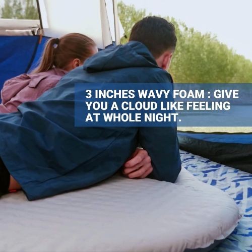  KingCamp Deluxe Series Thick Self Inflating Camping Sleeping Pad Foam Mat Mattress, Single and Double 4 Size