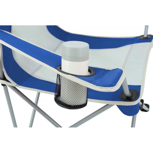  KingCamp Camping Chair Portable Fold Up Quad Chair Lightweight Soccer Chair for Adults Outside Picnic Tailgate Chair with Arm Rest Cup Holder and Carry Bag