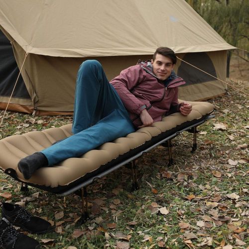  KingCamp Double Camping Mattress Lager Szie Anti Rollover Camping Air Mattress with Excellent Back Support 3.9 Thick Comfortable Ultralight for Travel Backpacking Camping Hiking