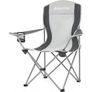 KingCamp Extra Large Folding Camping Chair for Adults XL Oversized Heavy-Duty Portable Outdoor Chair Supports 330lbs Padded Arm Chair for Outside Fishing Sports Picnic