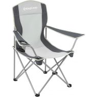 KingCamp Camping Chair Folding Lightweight Padded Quad Rod Portable Chair with Mesh Cup Holder for Outdoor, Hiking, Fishing, Picnic, with Carry Bag