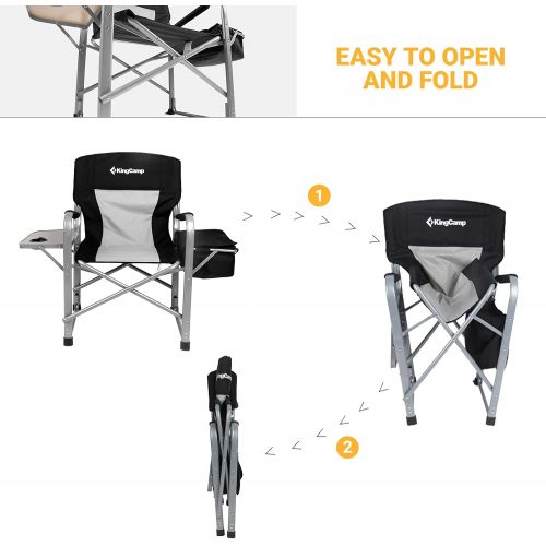  KingCamp KC3977_Black/MediumGrey Camping Chair, One Size