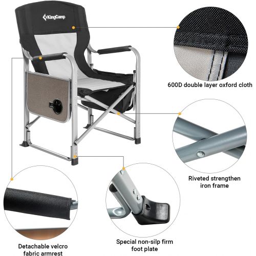  KingCamp KC3977_Black/MediumGrey Camping Chair, One Size