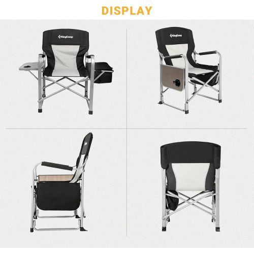  KingCamp KC3977_Black/MediumGrey Camping Chair, One Size